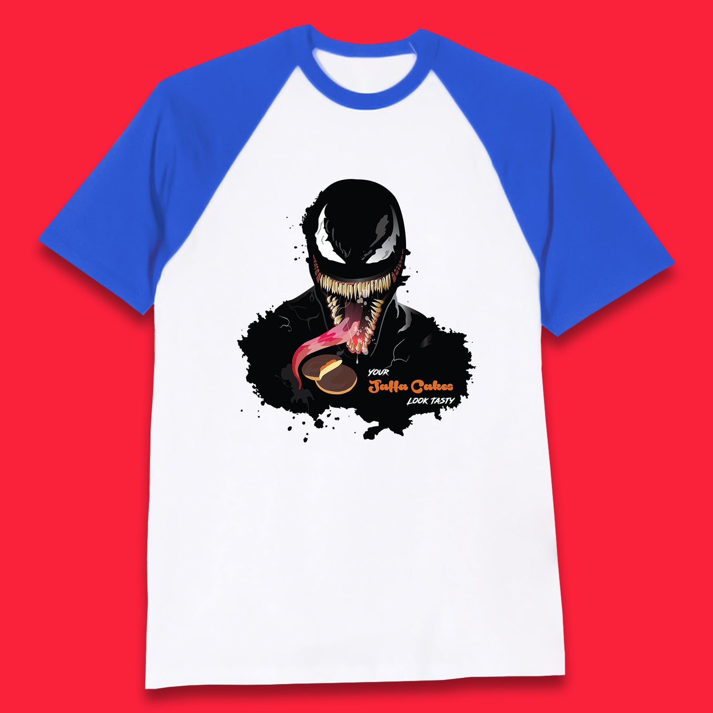 Venom Your Jaffa Cakes Look Tasty Marvel Avengers Venom Face Marvel Comics Movie Character Baseball T Shirt