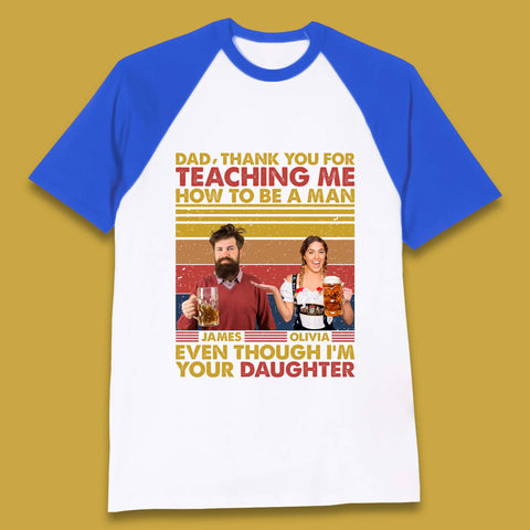 Personalised Thank You For Teaching Me Baseball T-Shirt