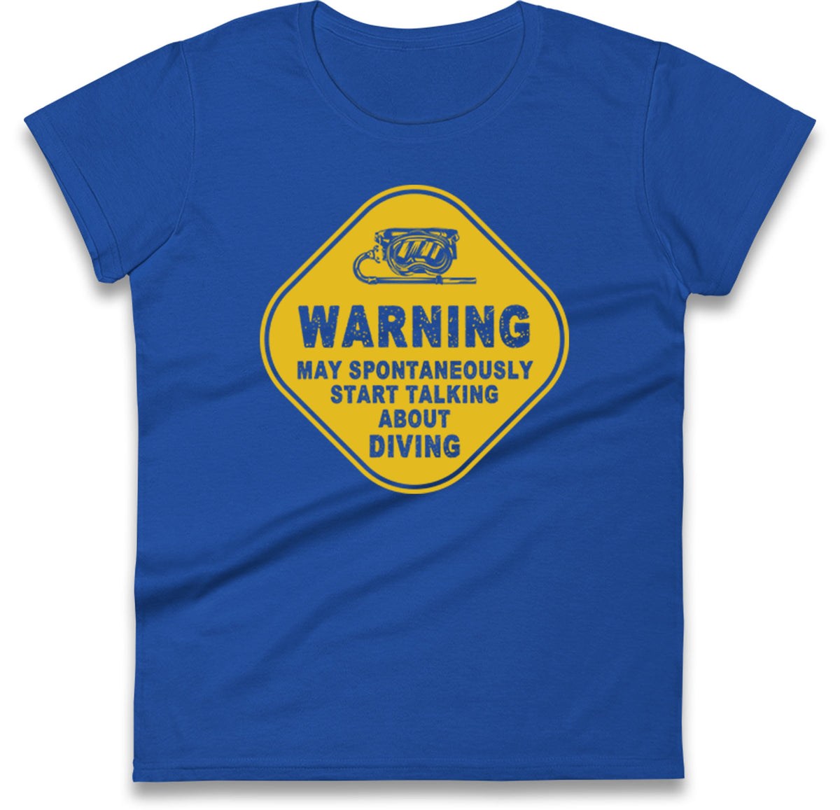 warning diving womens t shirt