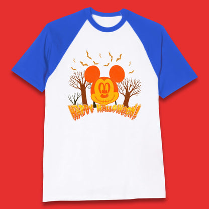 Happy Halloween Mickey Mouse Horror Scary Spooky Jack Face Halloween Disney Trip Baseball T Shirt