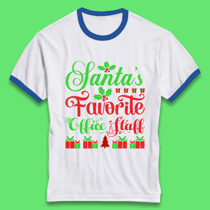 Office Staff Christmas Ringer T-Shirt