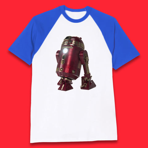 The Iron Man Spoof R2-D2 The Clone Wars Galaxy's Edge Trip R2D2 Ready To Rock Star Wars 46th Anniversary Baseball T Shirt