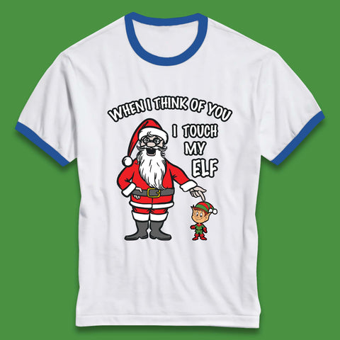 Cheeky Rude Funny Christmas Ringer T-Shirt