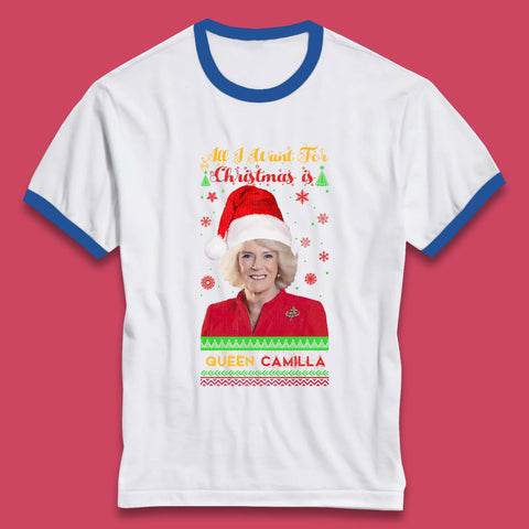 Queen Camilla Christmas Ringer T-Shirt