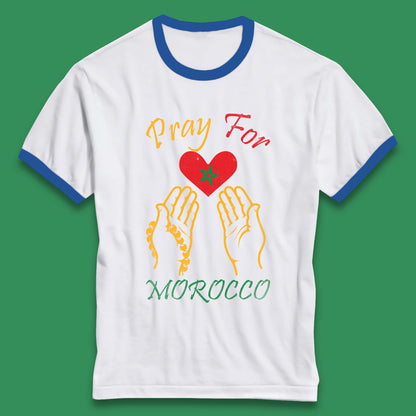 Pray For Morocco Stay Strong Morocco Earthquake Support Ringer T Shirt
