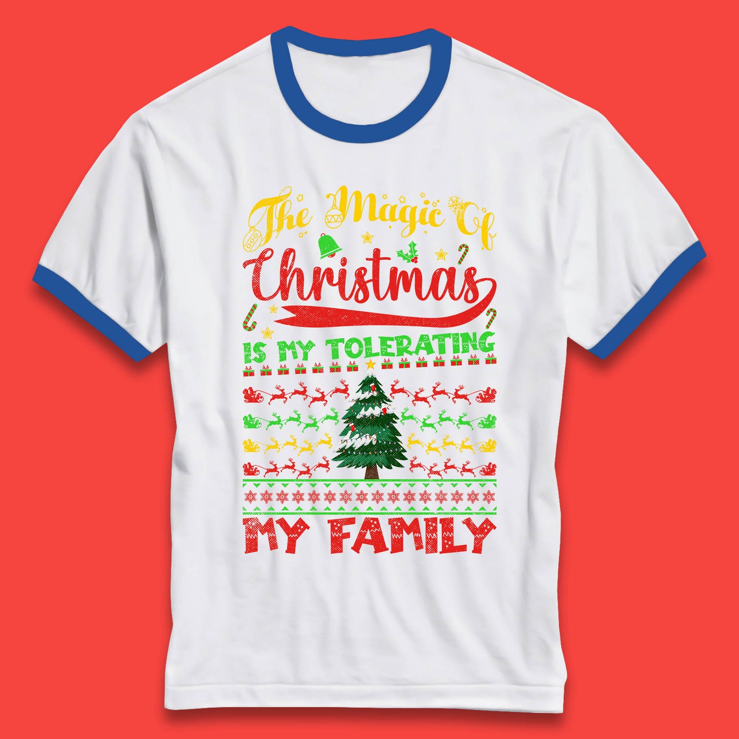 christmas quote ringer t shirt