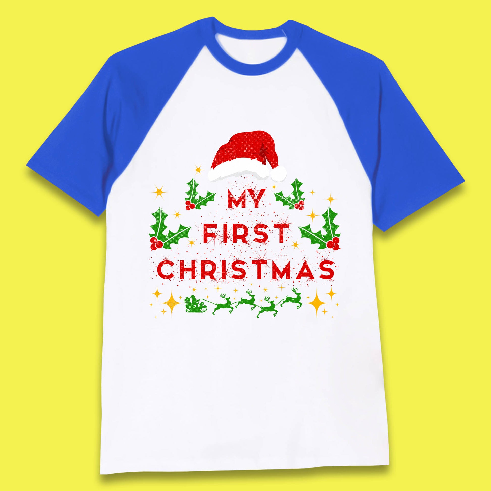 my first christmas winter baseball t shirt