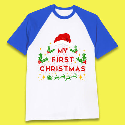 my first christmas winter baseball t shirt