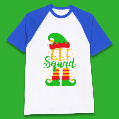 christmas elf squad baseball t shirt