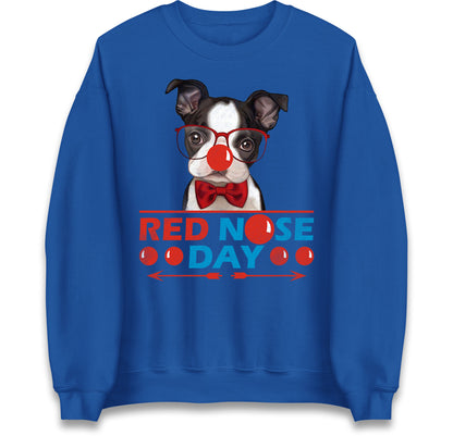 dog red nose day jumper