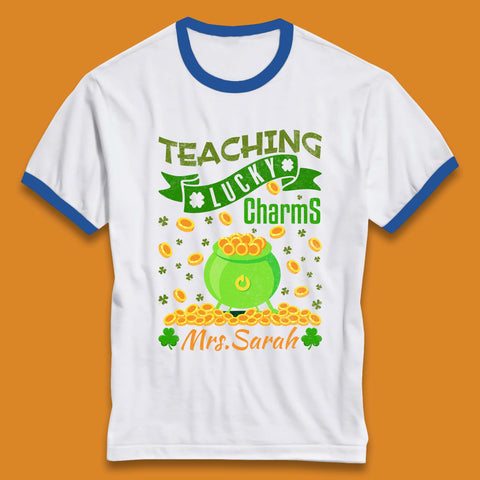 Personalised Teaching Lucky Charm Ringer T-Shirt