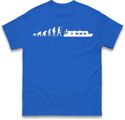 Human Evolution Canal boat T Shirt