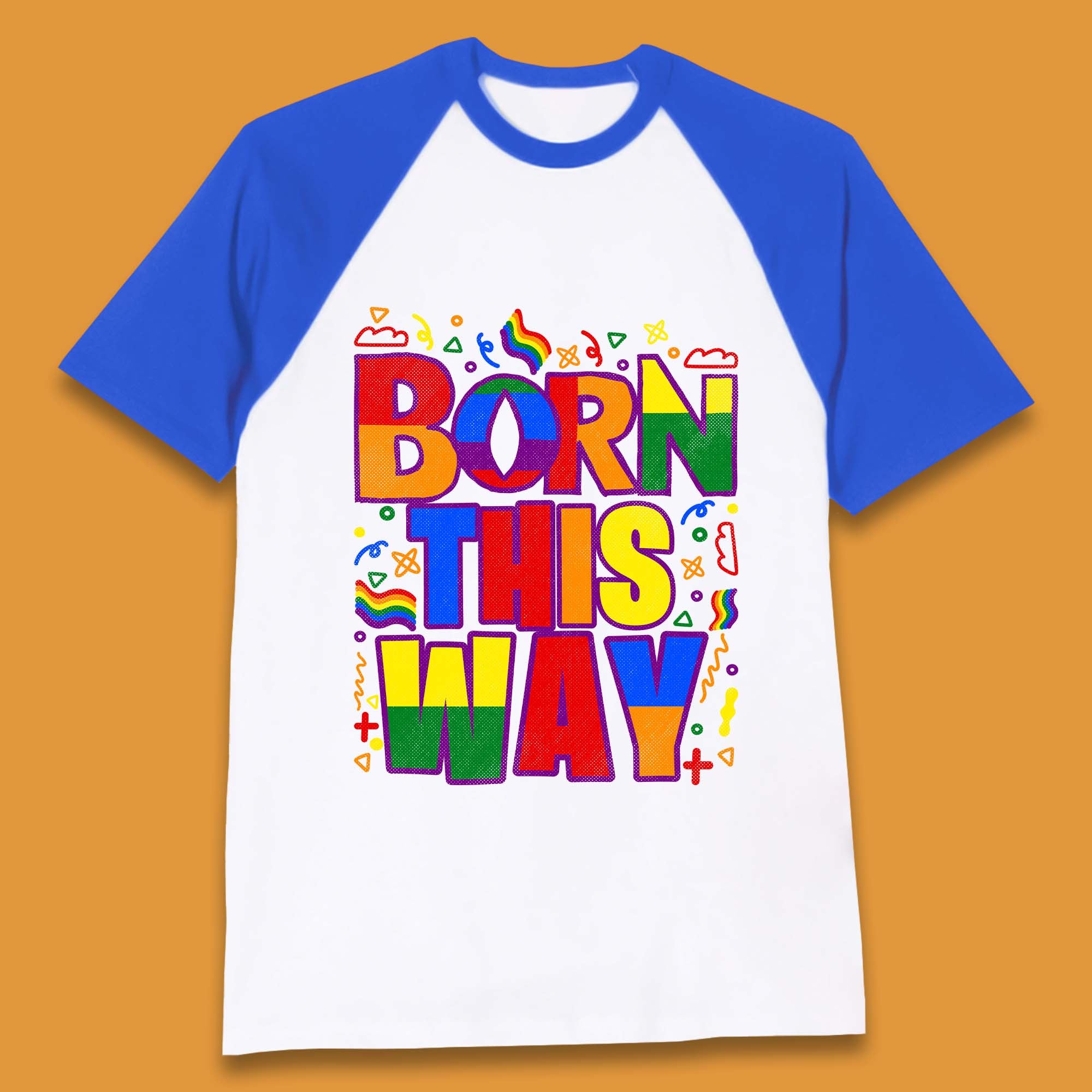 Lgbt Born This Way Baseball T-Shirt