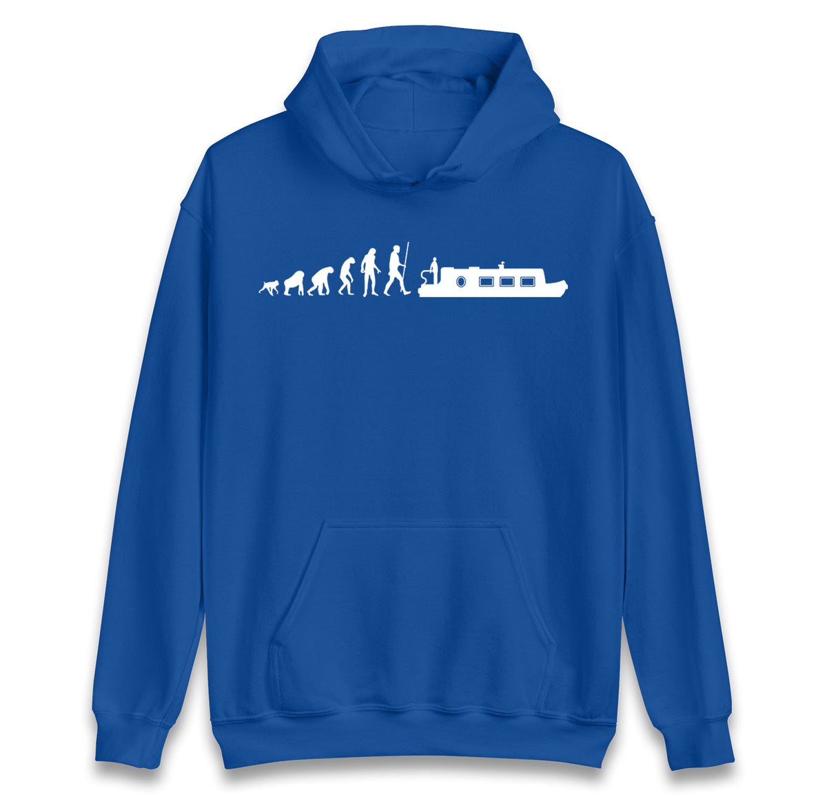 Human Evolution Canal boat hoodie