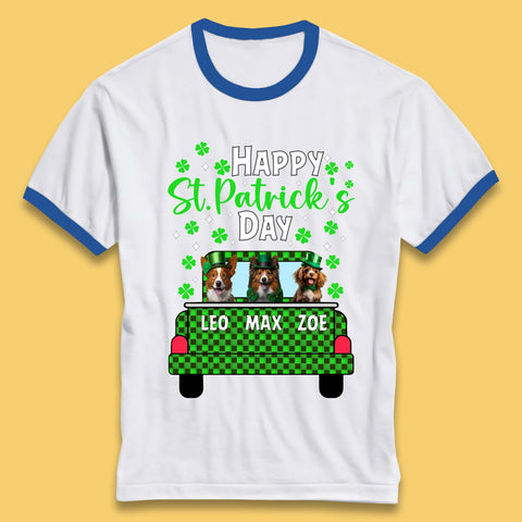 Personalised Dog St. Patrick's Day Ringer T-Shirt