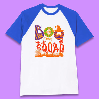 Boo Squad Halloween Matching Costume Horror Boo Crew Baseball T Shirt