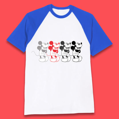 Disney Mickey Mouse Minnie Mouse Face Cartoon Character Disneyland Vacation Trip Disney World Baseball T Shirt