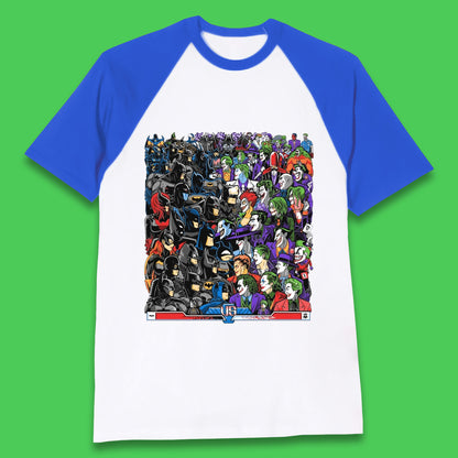 Bats VS Clowns DC Comics Batmans VS Joker Clowns Fighting Spoof Supervillain Comic Book Character Baseball T Shirt
