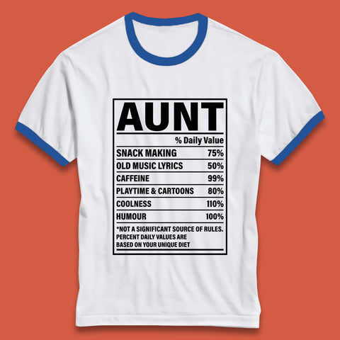 Aunt Nutrition Fact Ringer T-Shirt