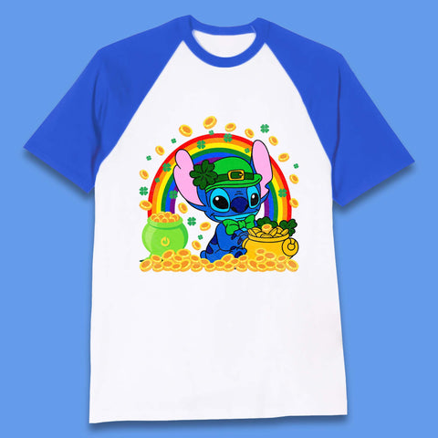 Disney Stitch St Patrick's Day Baseball T-Shirt