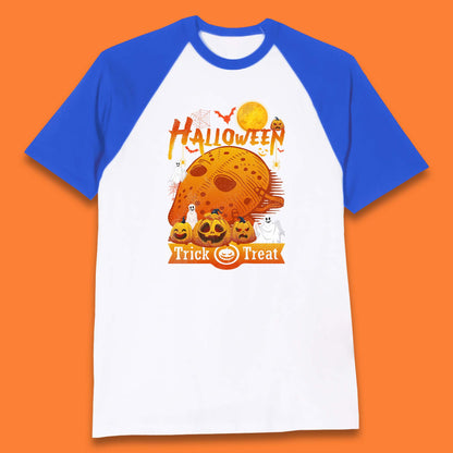 Happy Halloween Jason Voorhees Face Mask Halloween Friday The 13th Horror Movie Halloween Pumpkins Baseball T Shirt