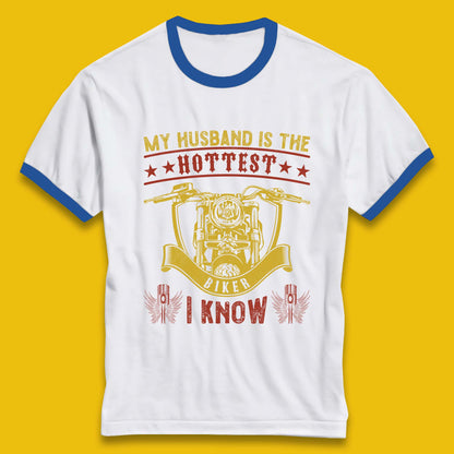 Husband Hottest Biker Ringer T-Shirt