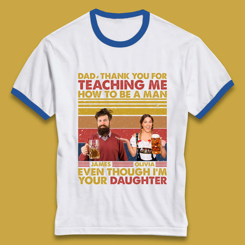 Personalised Thank You For Teaching Me Ringer T-Shirt