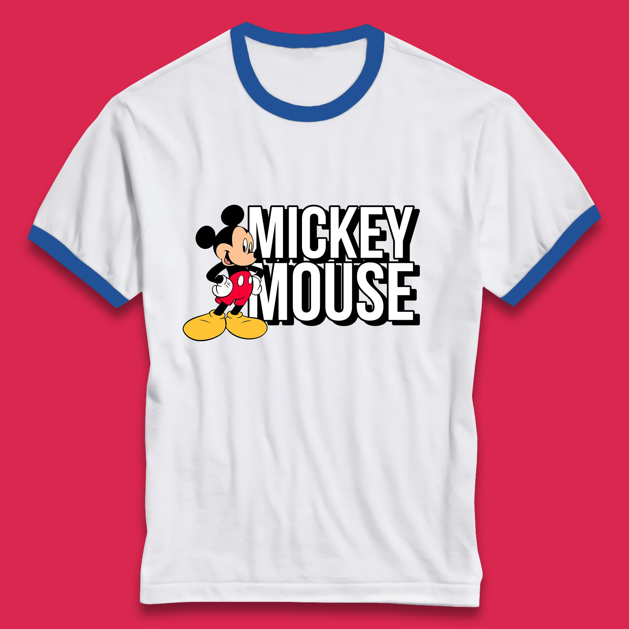 Disney Mickey Mouse Cartoon Character Disneyland Walt Disney Vacation Trip Disney World Ringer T Shirt