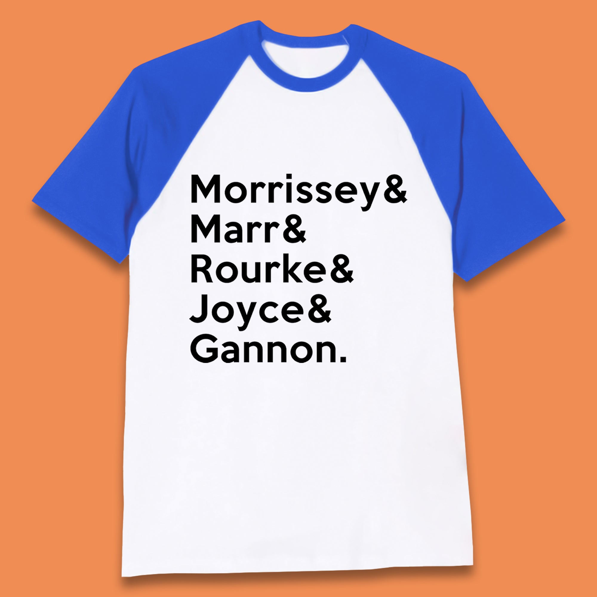 Morrissey &  & Rourke & Joyce & Gannon The Smiths Band Baseball T-Shirt