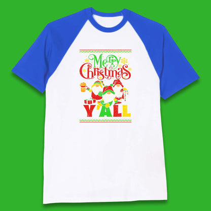 gnomes christmas baseball t shirt