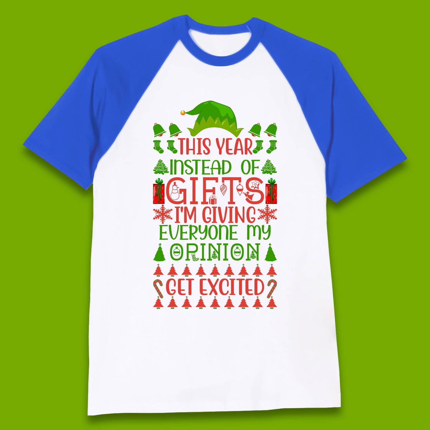 chirstmas elf baseball t shirt