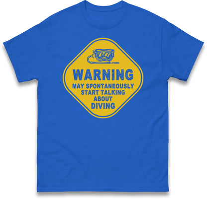 warning diving t shirt