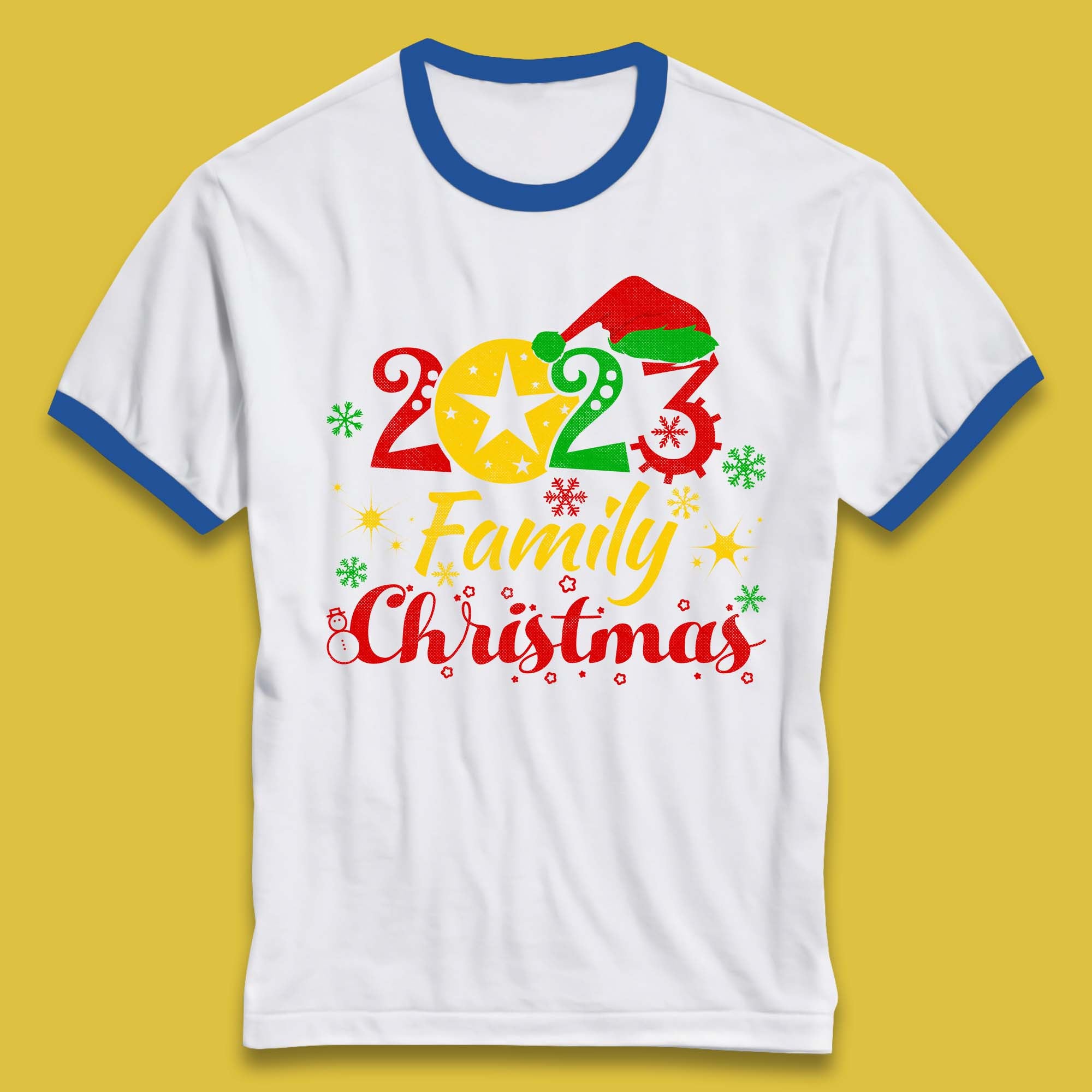 Family Christmas 2023 Christmas Matching Family Costume Xmas Ringer T Shirt