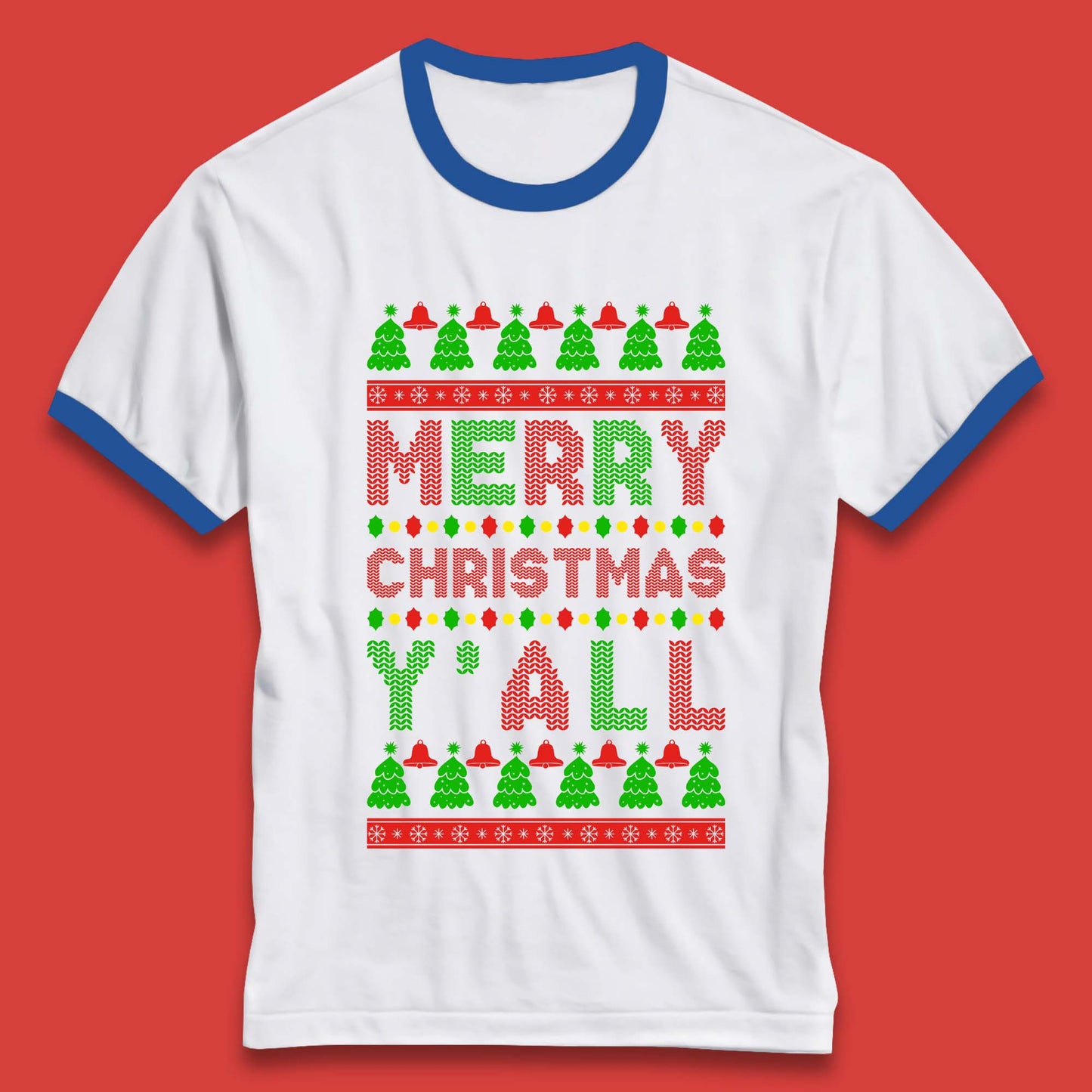 Merry Christmas Y'All Ringer T-Shirt