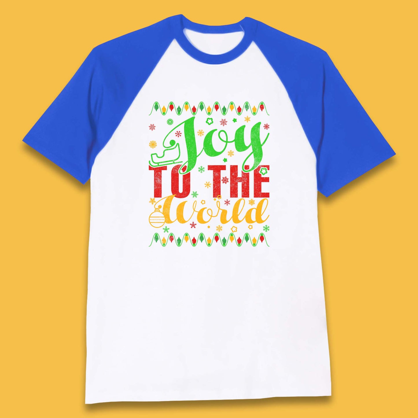 merry christmas joy to the world baseball t shirt