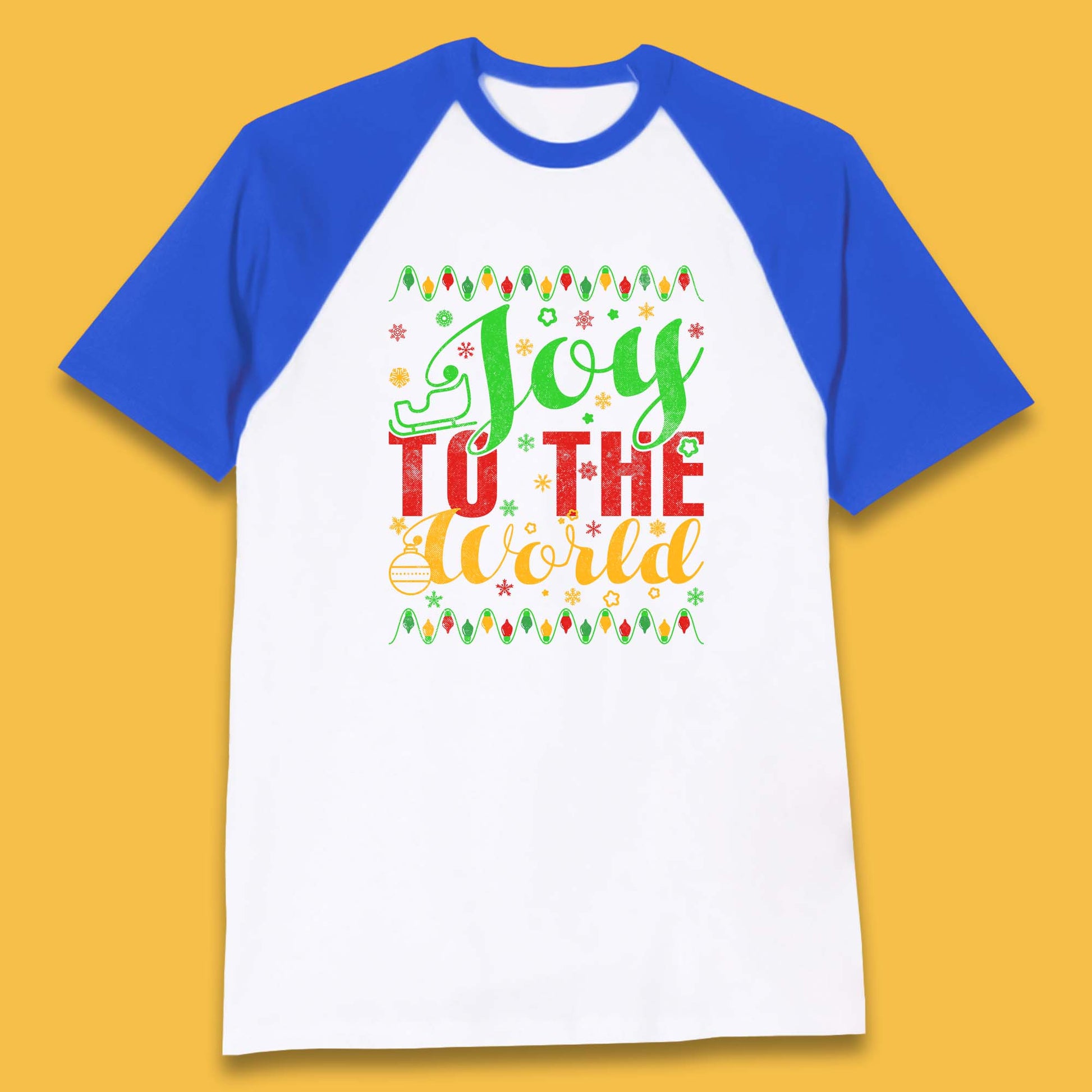 merry christmas joy to the world baseball t shirt