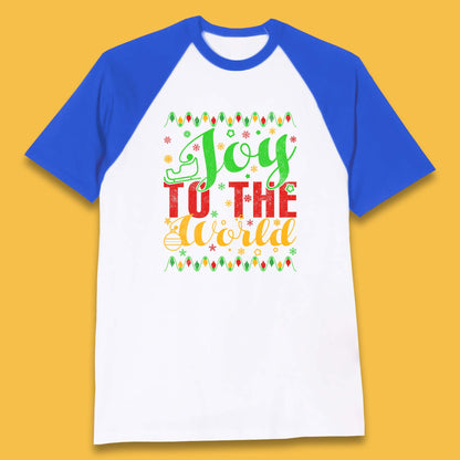 merry christmas joy to the world baseball t shirt