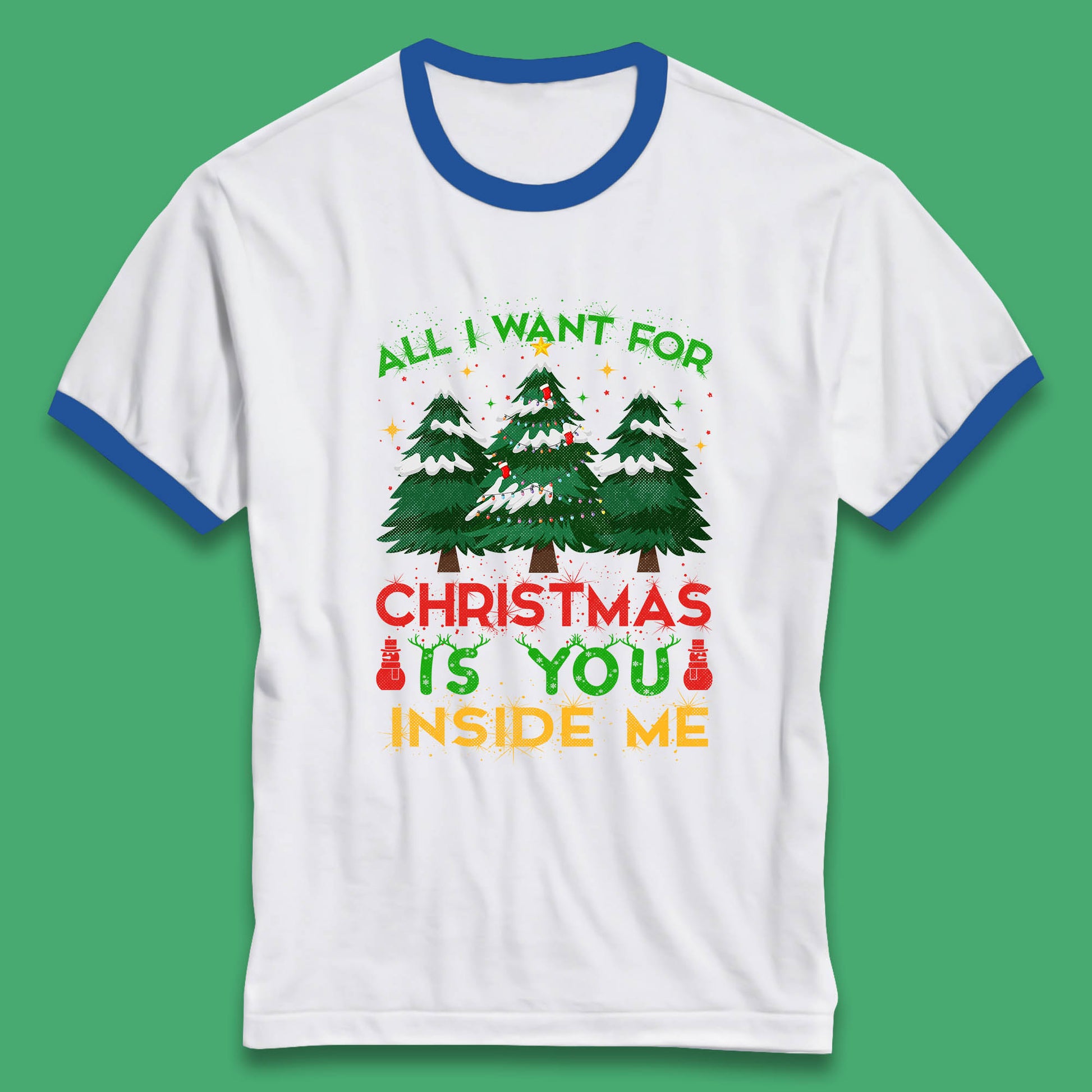 christmas tree ringer t shirt