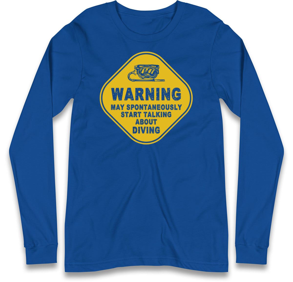 warning diving long sleeve t shirt