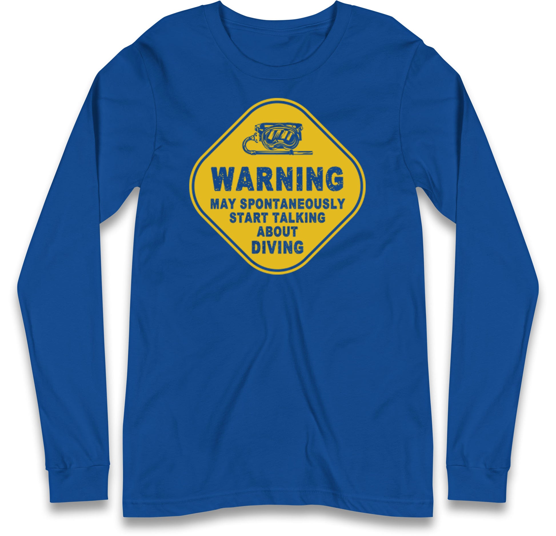 warning diving long sleeve t shirt