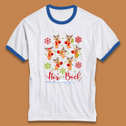 rudolph reindeers ringer t shirt
