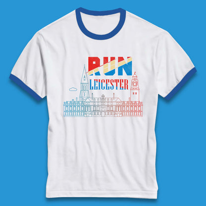 Run Leicester Festival - Souvenir Race Leicester Running Ringer T Shirt
