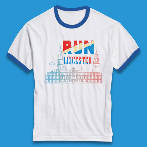 Run Leicester Festival - Souvenir Race Leicester Running Ringer T Shirt