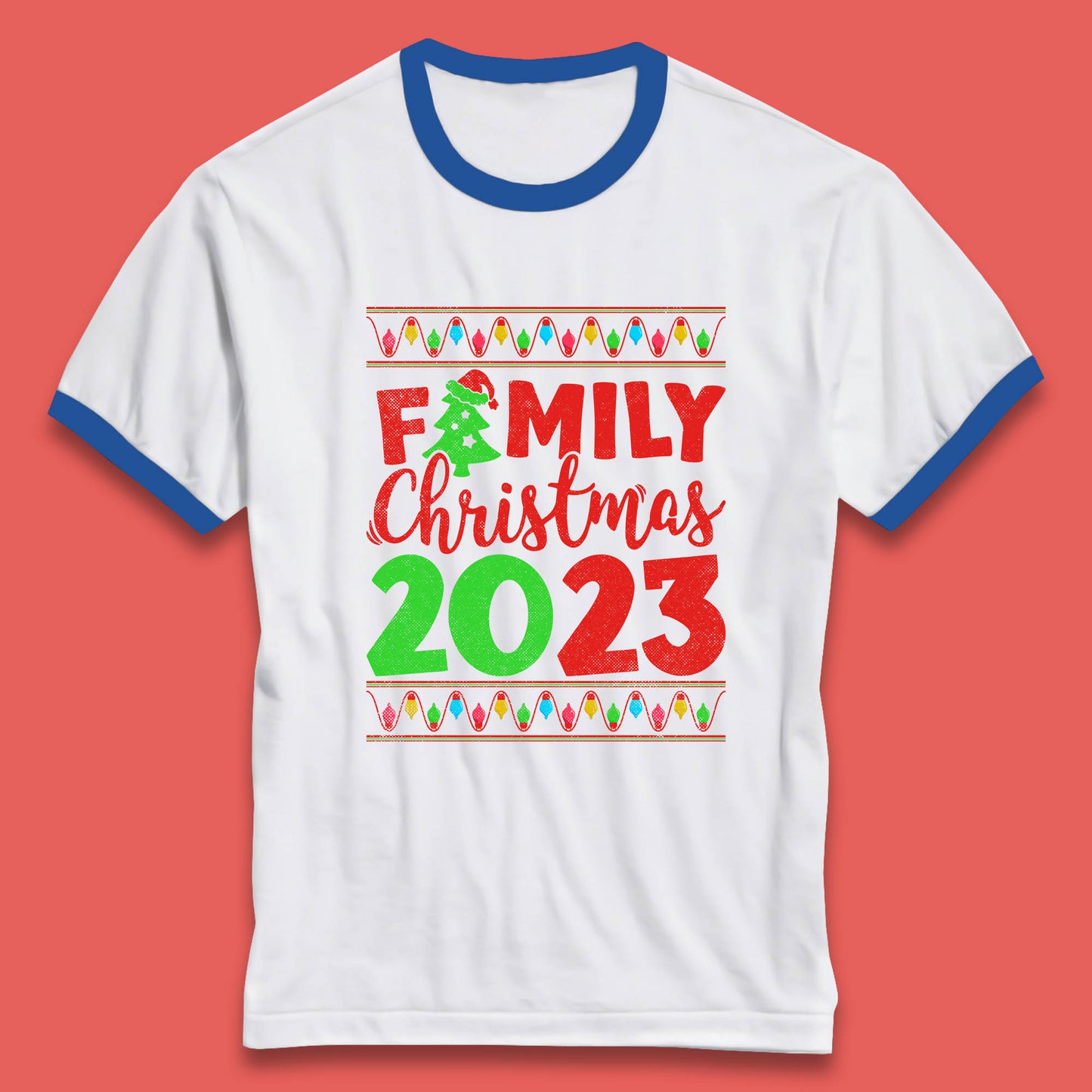 Family Christmas 2023 Merry Christmas Squad Xmas Matching Costume Ringer T Shirt