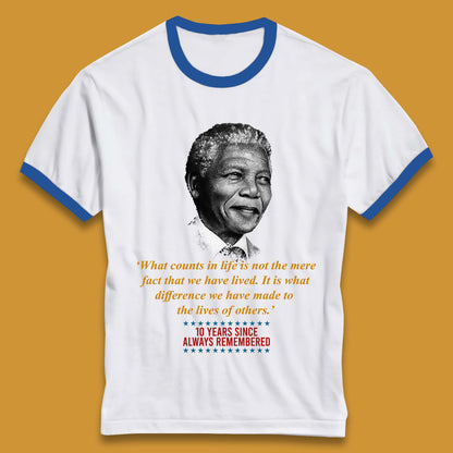 10 Years Since Always Remember Nelson Mandela T Shirt