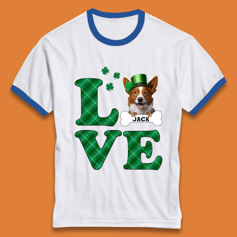 Personalised Love St. Patrick's Dog Ringer T-Shirt