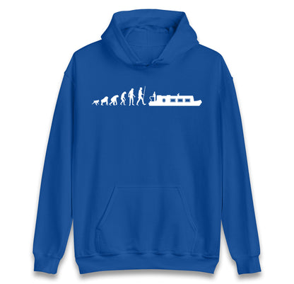 Human Evolution Canal boat hoodie