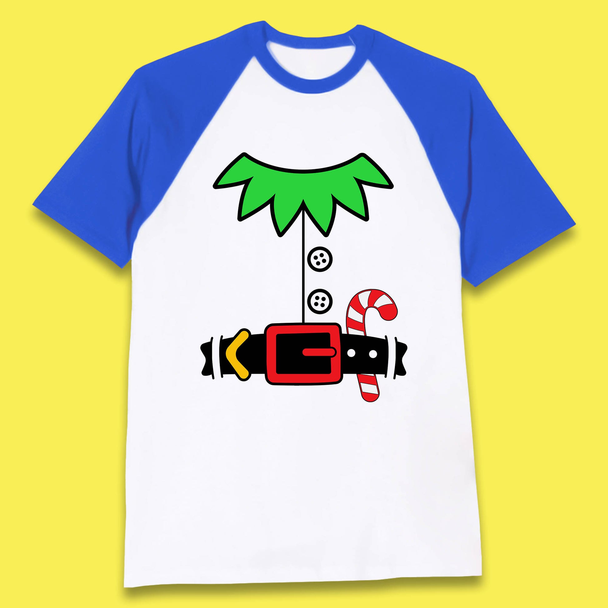 christmas elf costume baseball t shirt