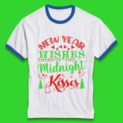 new year wishes christmas ringer t shirt