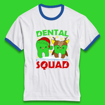 christmas dental squad ringer t shirt